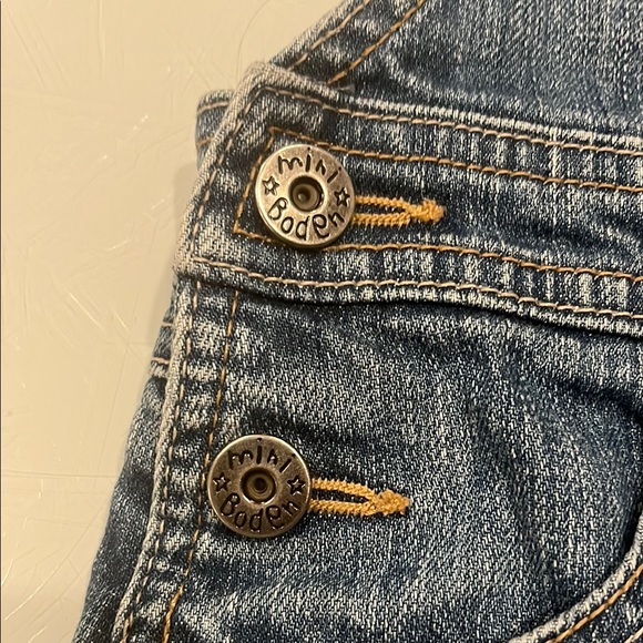 Boden Denim Overall Dress with Cherry 🍒 Patch - Picture 4 of 6